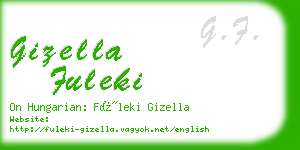 gizella fuleki business card